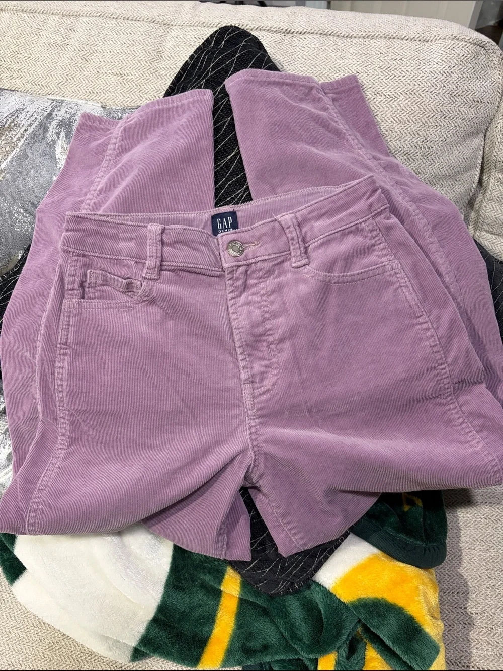 Gap kids high rise seamed corduroy barrel pants size 12 like new!